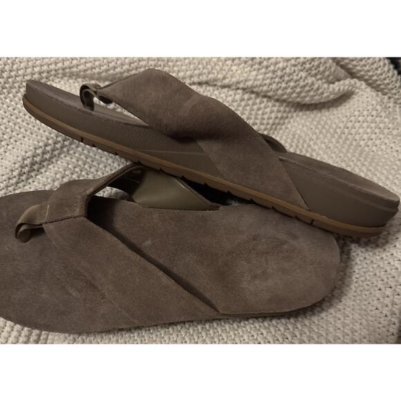 Reef OJAI Fossil Brown Suede & Leather Cushion Comfort Flip-Flop Men's Size 10 - Picture 3 of 6